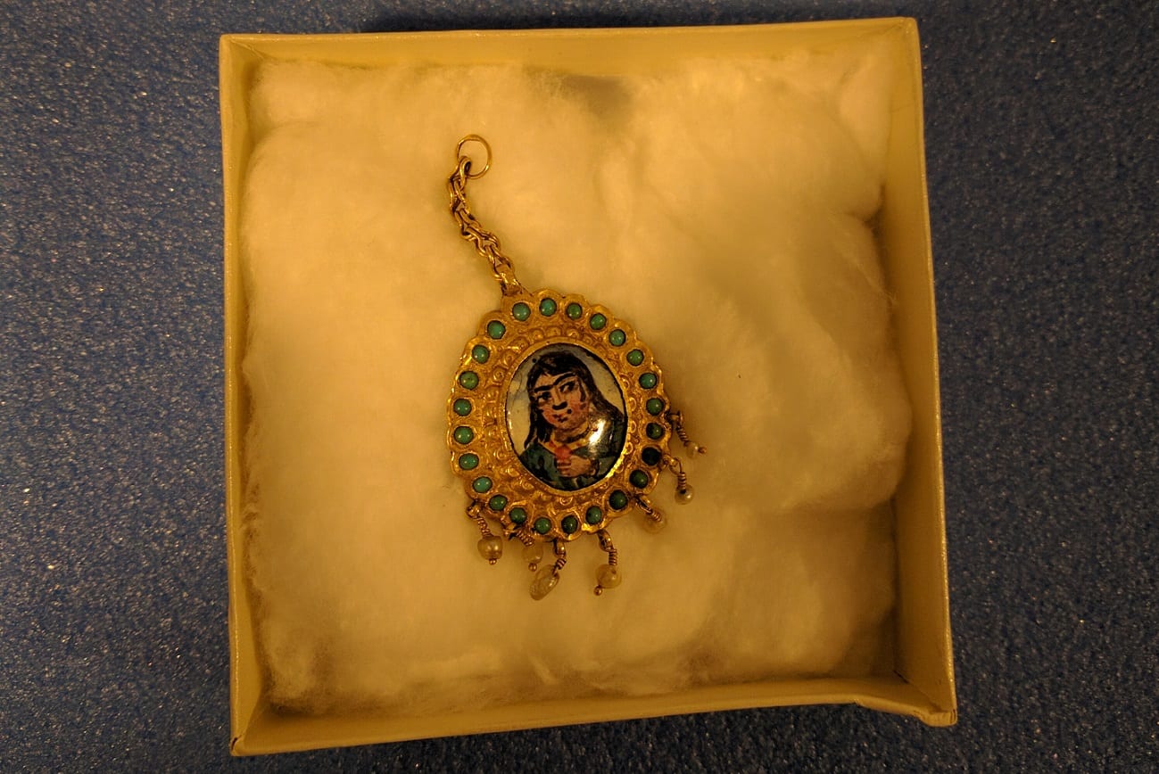 The Fatima pendant, Mashhad, Iran, 1920s (courtesy of Benjamin Zar-Davidov. ANU - Museum of the Jewish People)