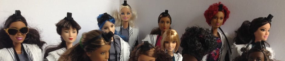 Tefillin Barbie Getting Ready to Learn Some Talmud. Photo Courtesy of Jen Taylor Friedman