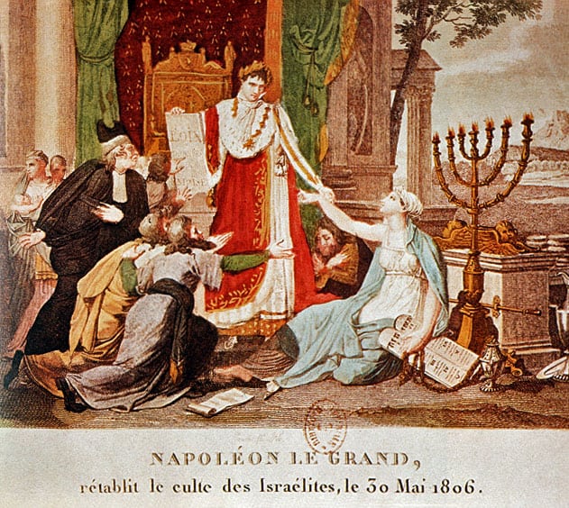 Emperor Napoleon Bonaparte grants emancipation letter to the Jews of France