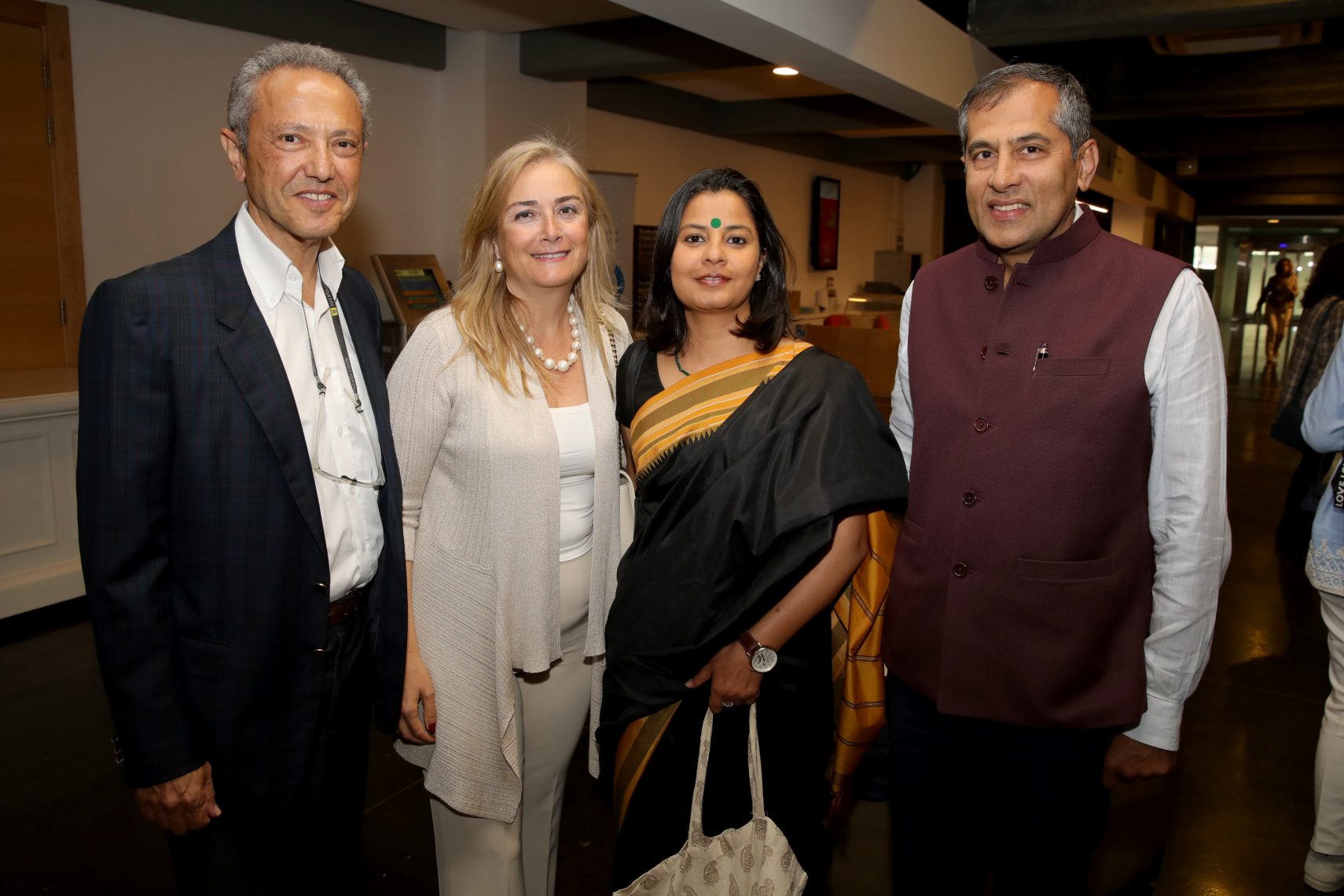 The ambassador of India and his wife, with Charles and Ariella Zeloof