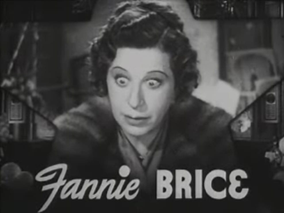פאני ברייס מתוך פתיח הסרט "זיגפילד הגדול", 1936