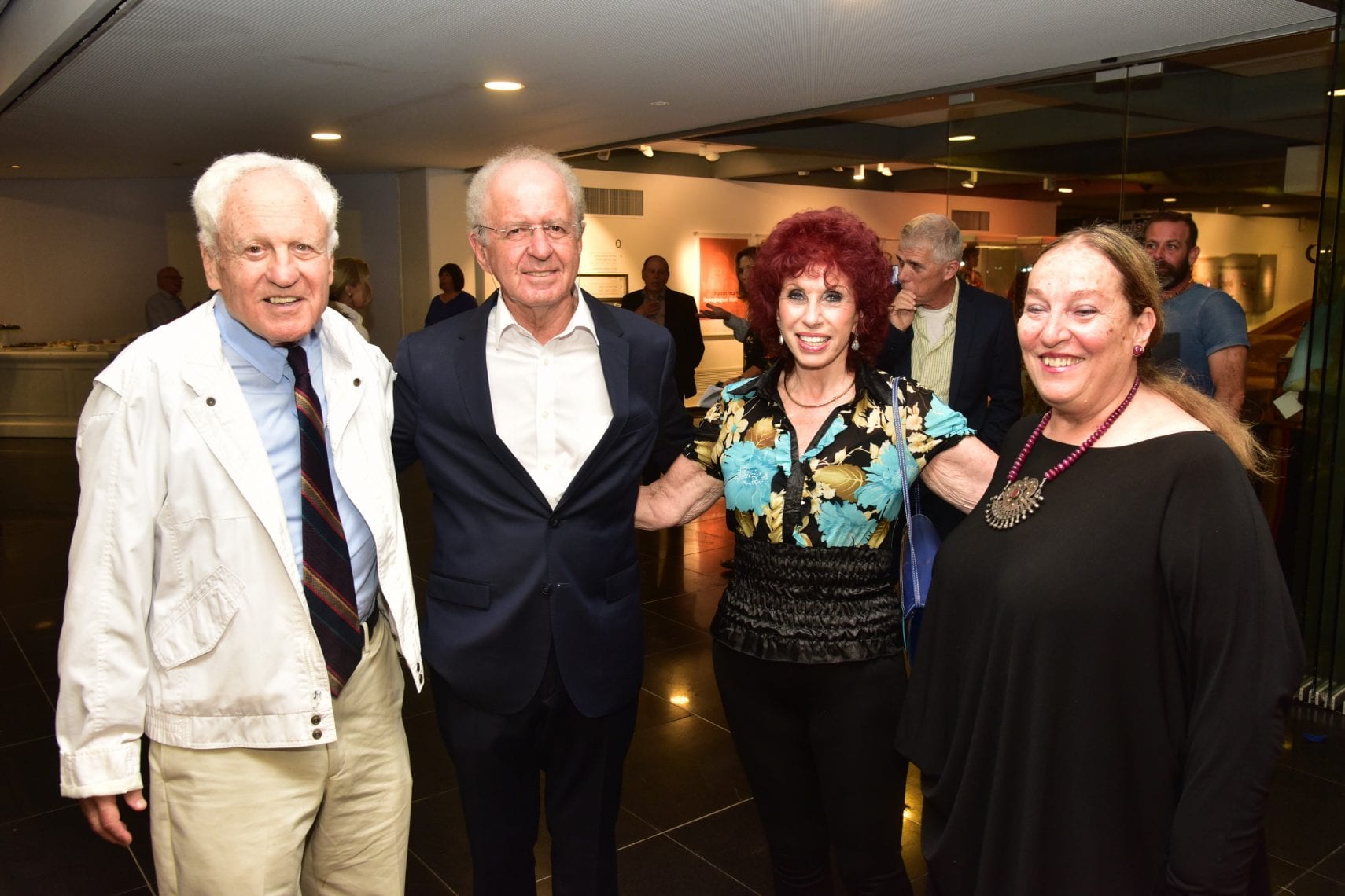 Alfred Moses, Yehuda & Tami Rave, Shula Bahat. The Museum of the Jewish People at Beit Hatfutsot, October 2018. Photo: Itzick Biran