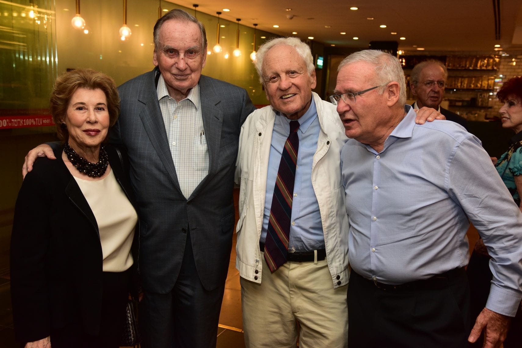 Kena & Zalman Shoval, Alfred Moses, Amos Yadlin. The Museum of the Jewish People at Beit Hatfutsot, October 2018. Photo: Itzick Biran