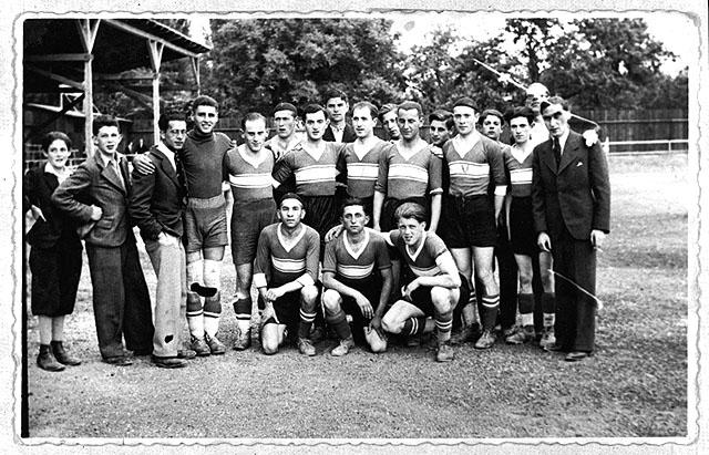 Members of Maccabi Kosice football team before a match with the football team of Tahnovce suburb, Kosice, Slovakia, 1937. Beit Hatfutsot, the Oster Visual Documentation Center, courtesy of Shmuel Friedman