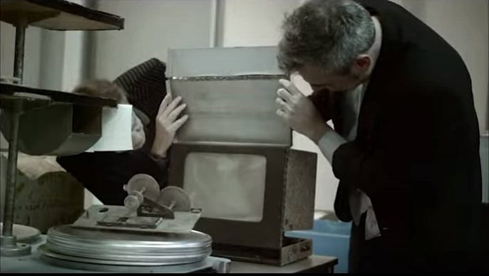 The wonders machine Shlomo Frenkel invented. From the film Bukhra fill Mish Mish