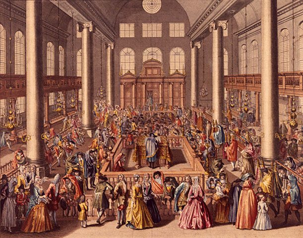 Inauguration ceremony of the Great Portuguese Synagogue in Amsterdam, Holland, August 2, 1675. (Tel Aviv, Einhorn Collection)
