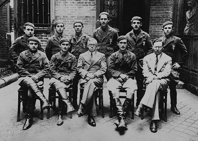 Ze'ev Jabotinsky with Betar leaders in Warsaw, Poland, 1928-1929