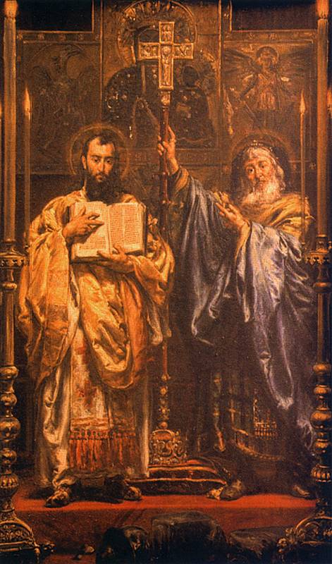 קירילוס ומתודיוס, ציור של יאן מטייקו, המאה ה-19 