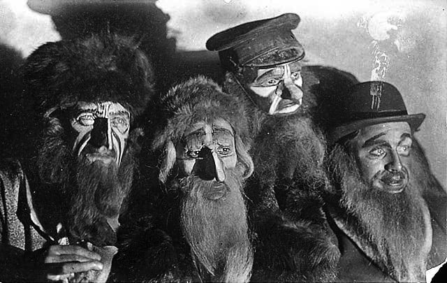 Masks in the play "God of Vengeance" by Shalom Asch, performed by the Moscow Jewish State Theater. Moscow, USSR, 1921. Beit Hatfutsot, the Oster Visual Documentation Center, Zuskin collection