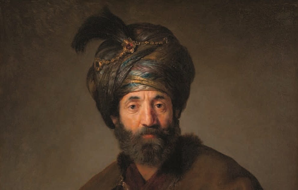 Una pintura de Rembrandt “Hombre con vestimenta oriental”. Se piensa que el hombre en el cuadro es Shmuel Pallachi.