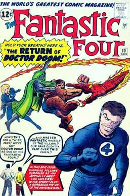 גיבורי על מסוג חדש - פגיעים, מורכבים, ריאליסטים ואנושיים יותר. ה-Fantastic Four" " היו הראשונים בגל החדש (1963 Marvel Characters, Inc)