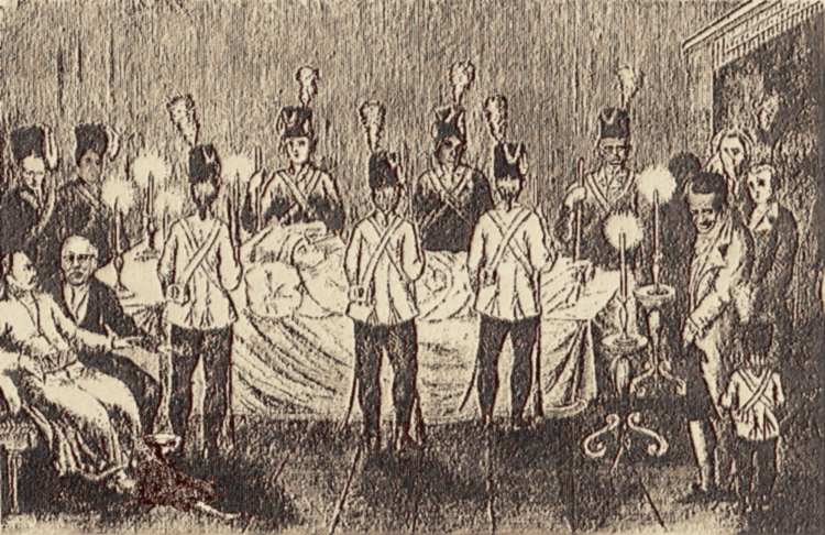 The death of Jacob Frank in 1790, Illustration from Wikipedia