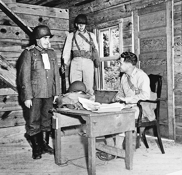 Nazi soldier interrogation training in camp Ritchie (National Archives NARA, WikiMedia)