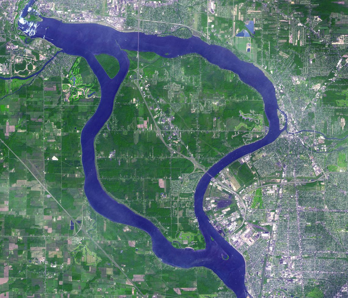 NASA satellite image of Grand Island