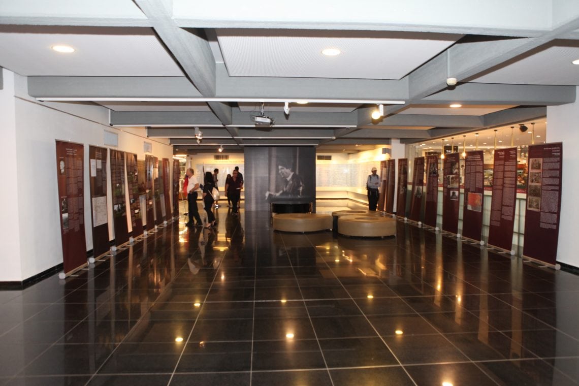An exhibition on Jewish soldiers of the Austro-Hungarian Army on the Isonzo Front during the 1st World War, displayed on the night of the reception. The Museum of the Jewish People at Beit Hatfutsot, June 2018