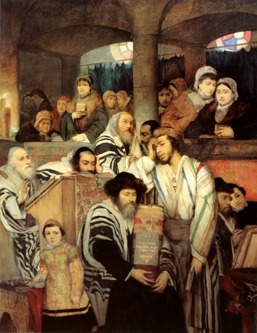 Maurycy Gottlieb (1856-1879), Jews Praying on Yom Kippur