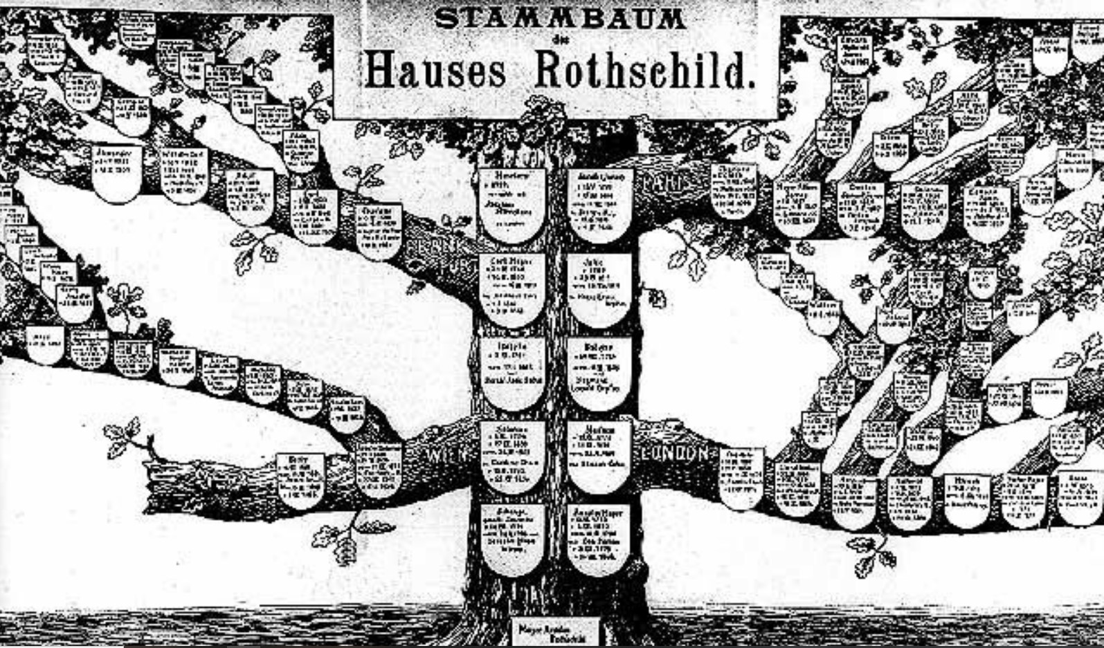 The Rothschild family tree, Frankfurt am Main, Germany. The Oster Visual Documentation Center, . ANU – Museum of the Jewish People, Dr. Paul Arnsberg Collection