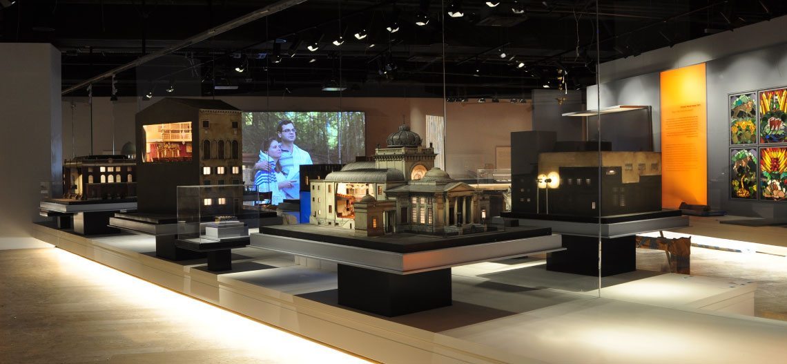 View of the Synagogue Hall at Beit Hatfutsot-The Museum of the Jewish People (Photograph by Jacob Brill)