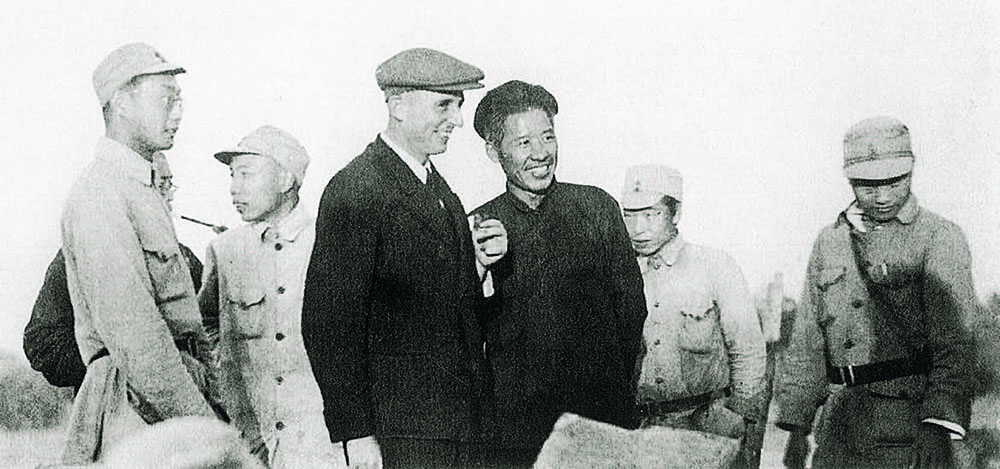 Jakob Rosenfeld visits the 8th Army at Shandong, 1944 (Wikipedia)