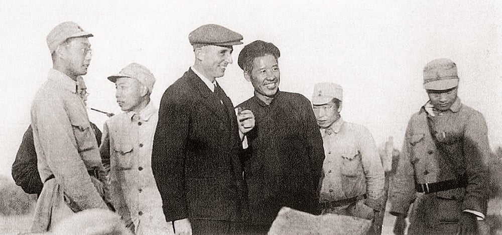 Jakob Rosenfeld visits the 8th Army at Shandong, 1944 (Wikipedia)