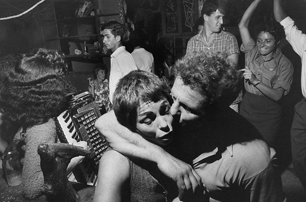 Photo by Schutzer of Israeli beatniks at a night club in Beersheba, Israel, 1960 (Life Magazine)