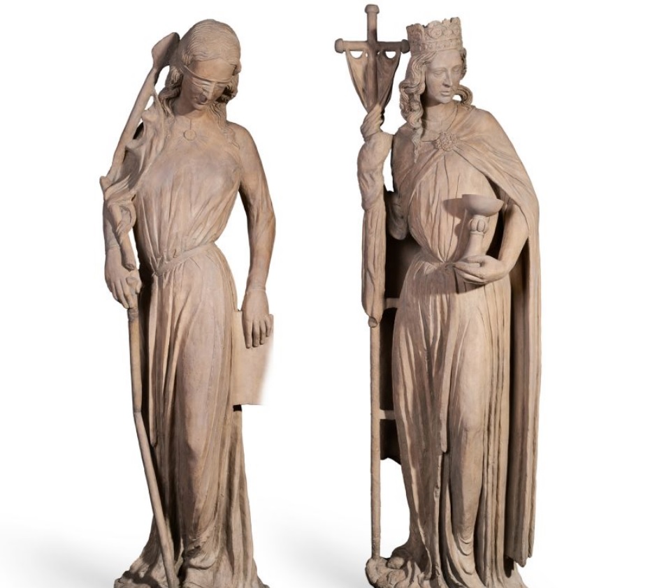 אקלזיה וסינגוגה, העתק על פי הפסלים בקתדרלה של שטרסבורג, 1230. אנו - מוזיאון העם היהודי